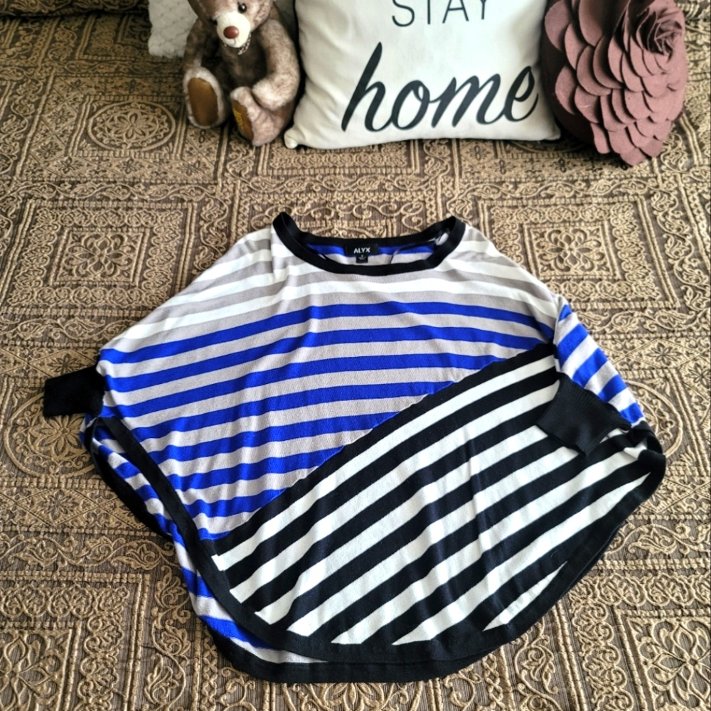 ALYX Striped Poncho Style Top | Size Small